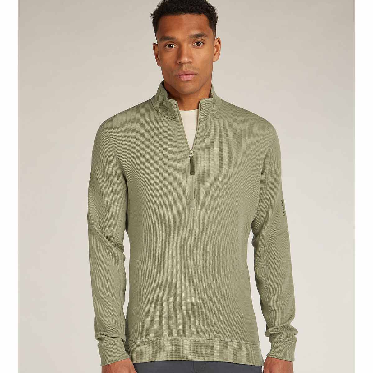 Mens 260 Waffle Knit Wander Half Zip Top