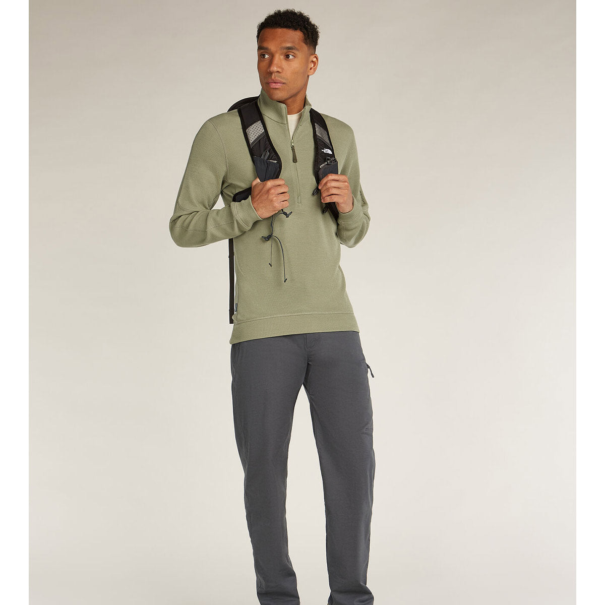 Mens 260 Waffle Knit Wander Half Zip Top