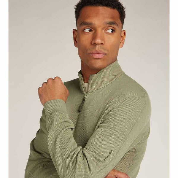 Mens 260 Waffle Knit Wander Half Zip Top
