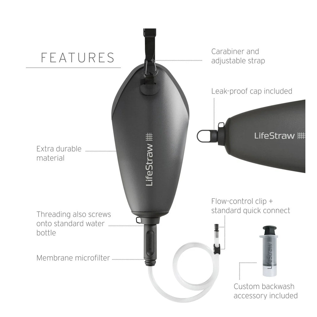 Gravity Water Filter System 3L