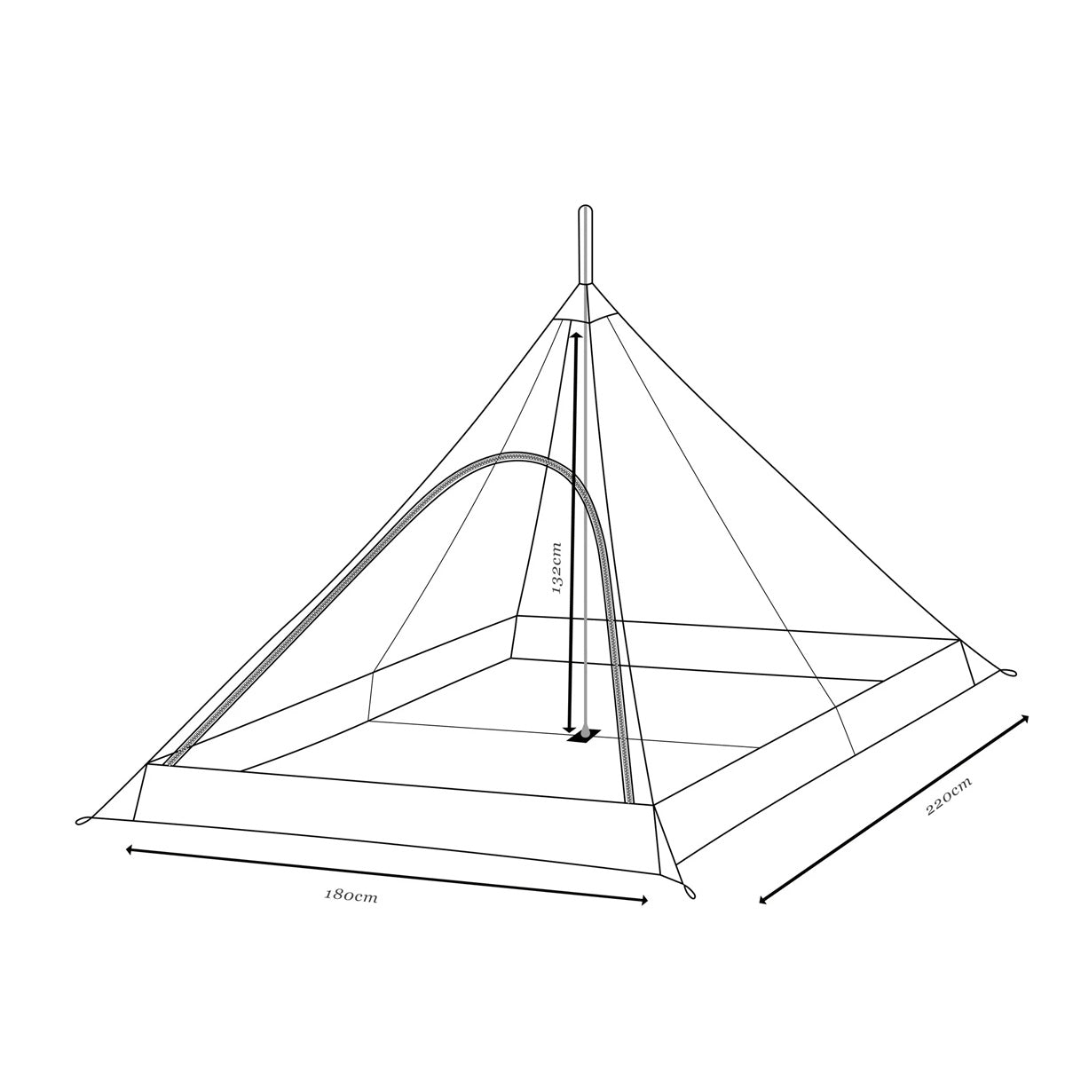 Hypermid 2 Ultra light Pyramid Tent Mesh Inner Only