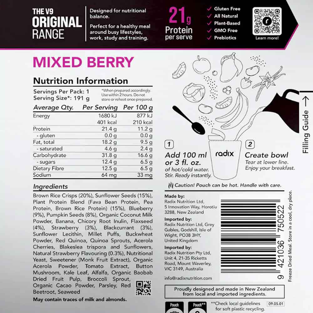 Mixed Berry Breakfast Meal