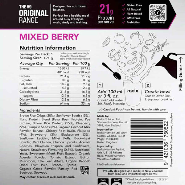 Mixed Berry Breakfast Meal