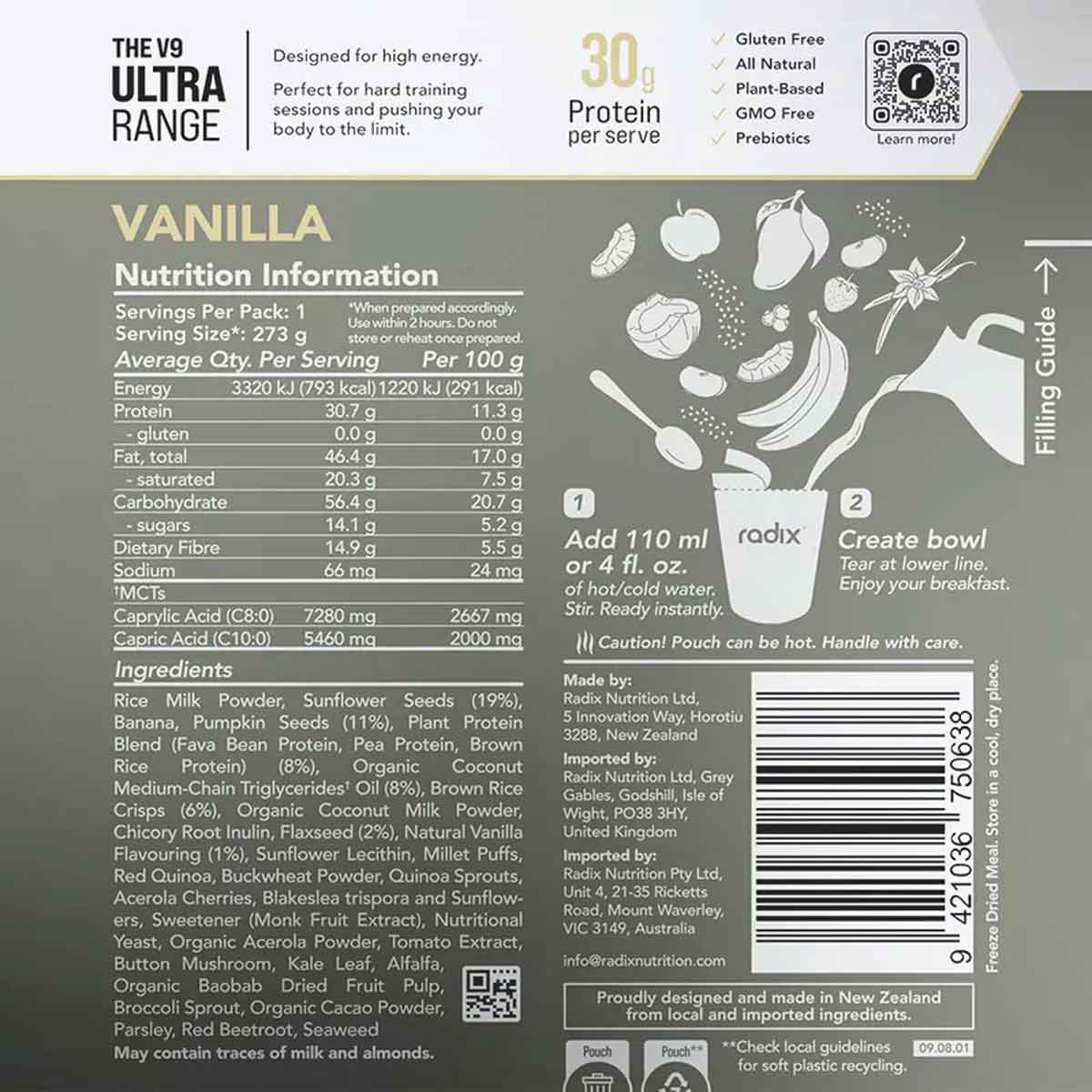 Vanilla Breakfast Meal