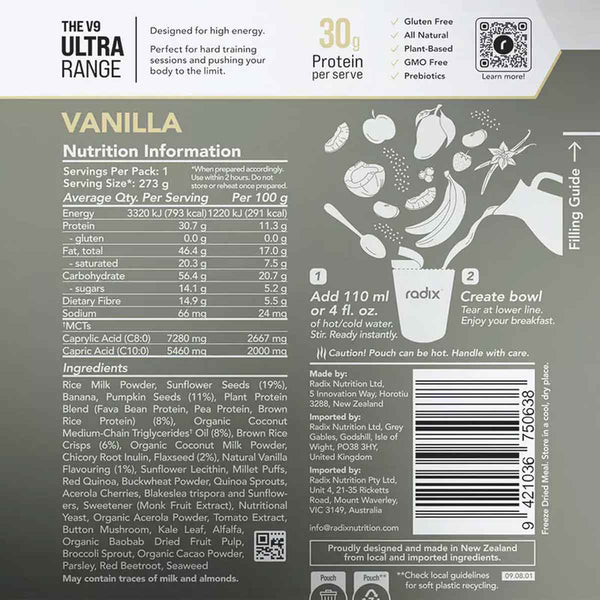 Vanilla Breakfast Meal