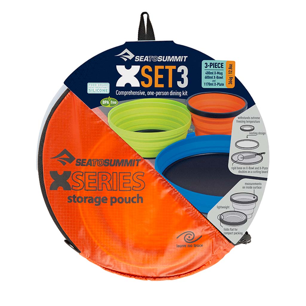 Xset 3Pc-PlateBowlMugandPouch