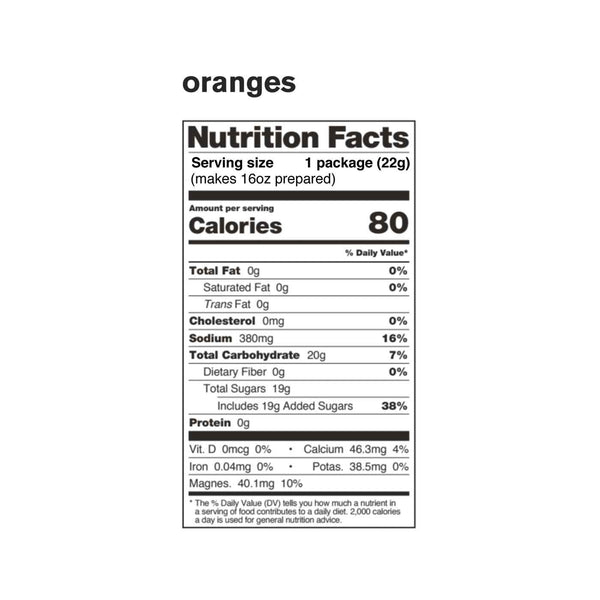 Sport Hydration Drink Mix, Oranges, Single Serving
