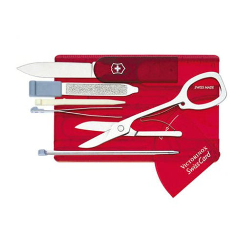 Swiss Card Ruby Clam pack 0.7100 Swiss Army Knife