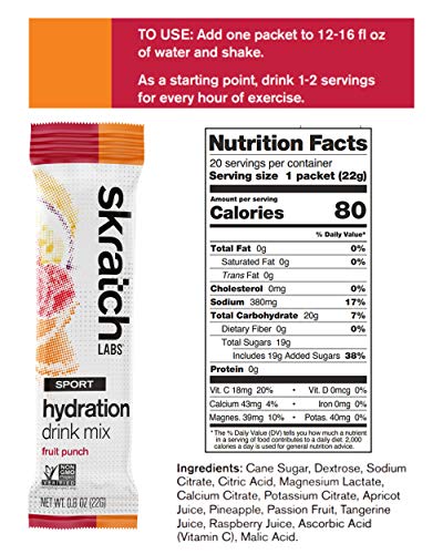 Sport Hydration Drink Mix, Fruit Punch, Single Serving