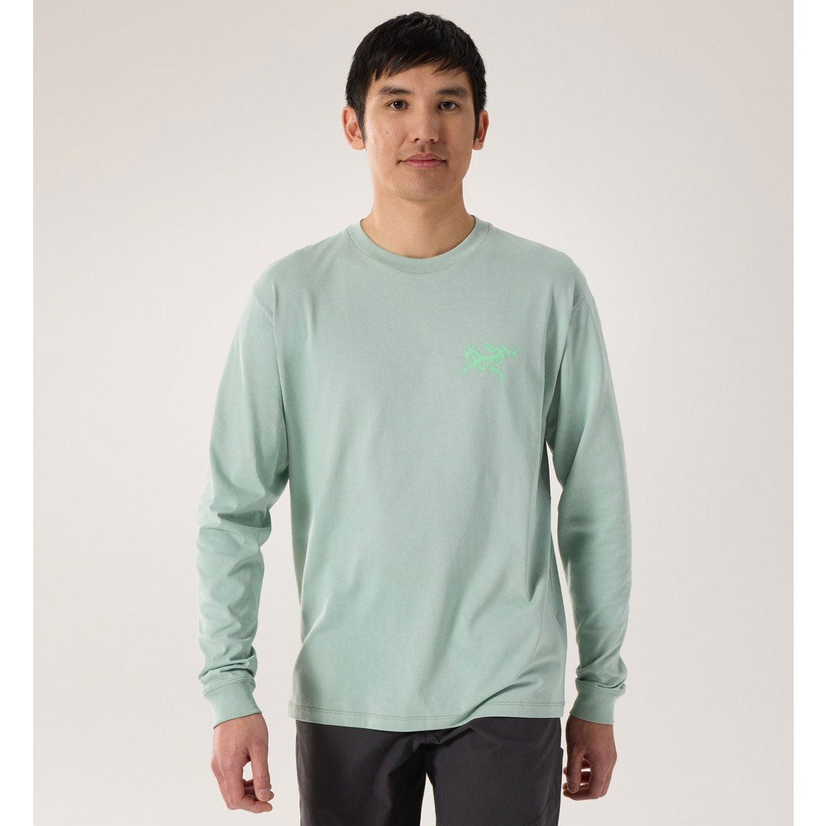 Kragg SL Cotton Bird Tile Long Sleeve Mens