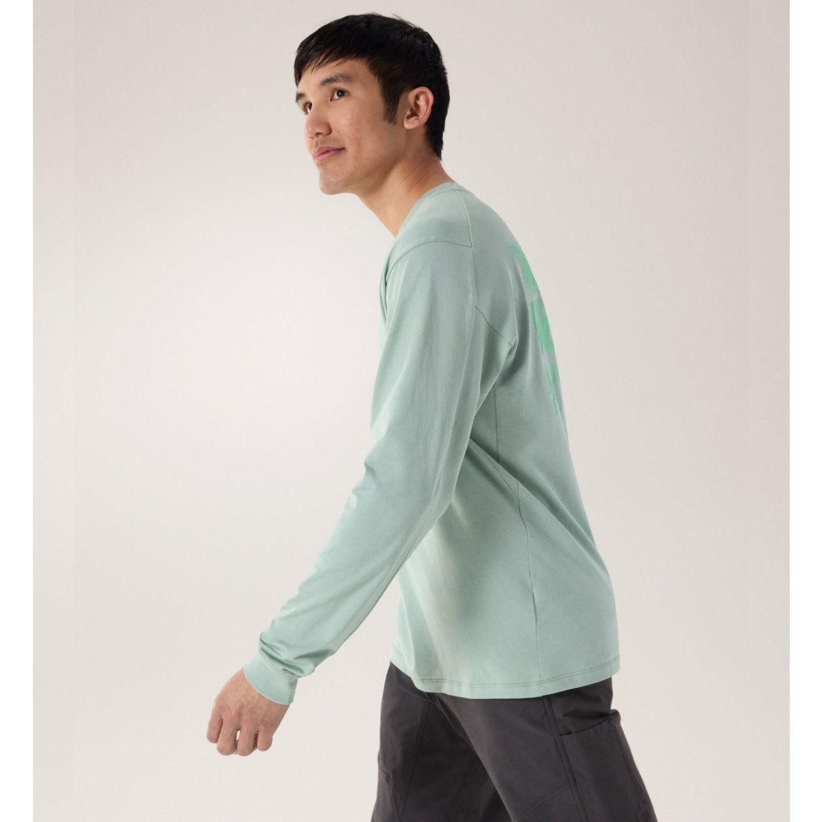 Kragg SL Cotton Bird Tile Long Sleeve Mens