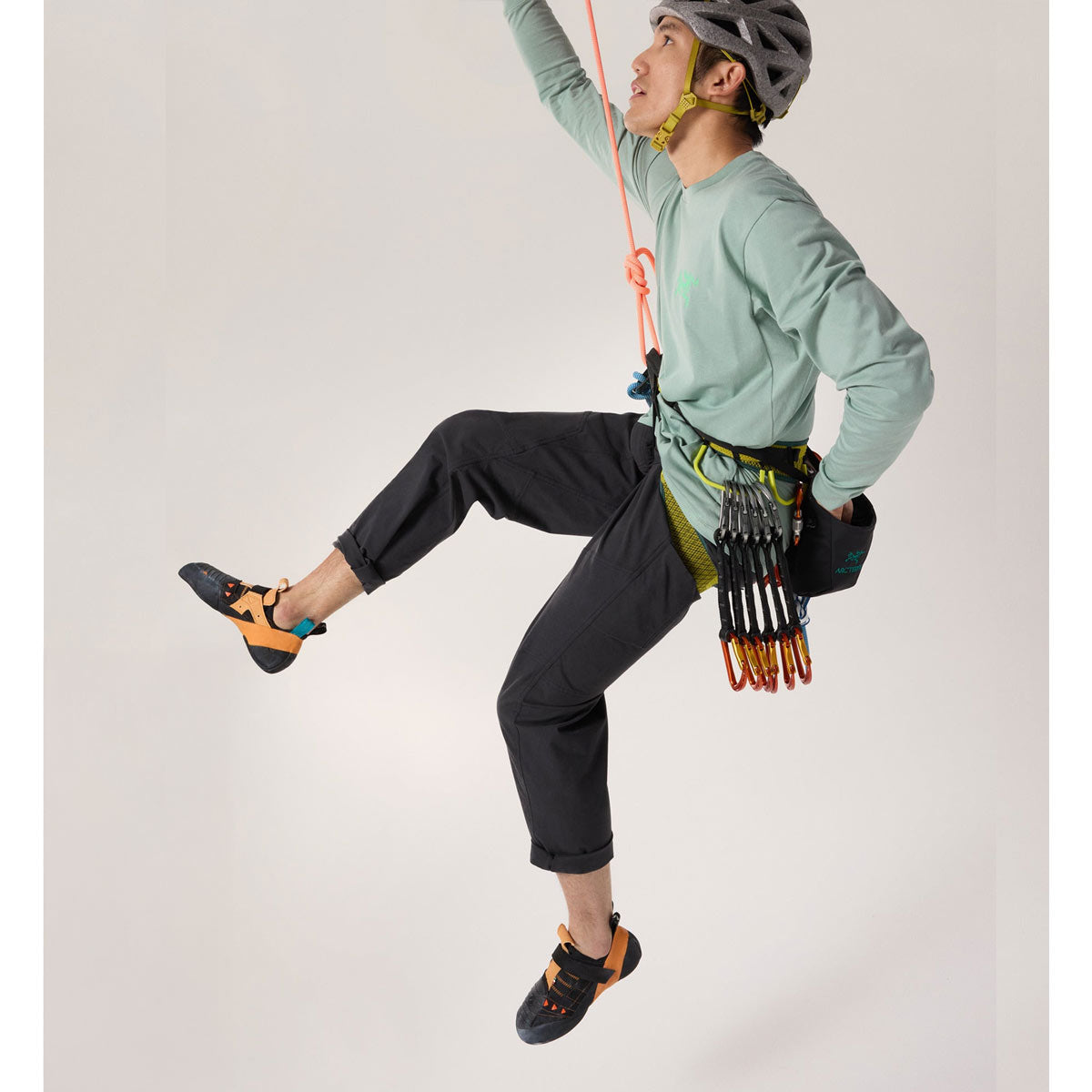 Kragg SL Cotton Bird Tile Long Sleeve Mens