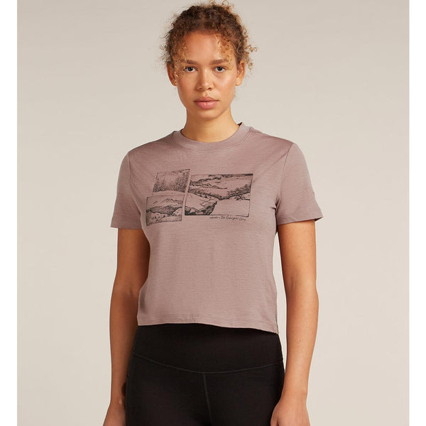 Womens Merino 150 Tech Lite SS Crop Tee The Climb