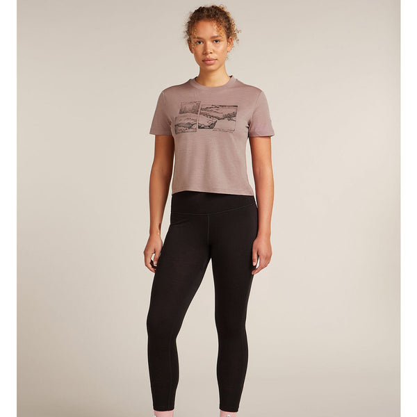 Womens Merino 150 Tech Lite SS Crop Tee The Climb