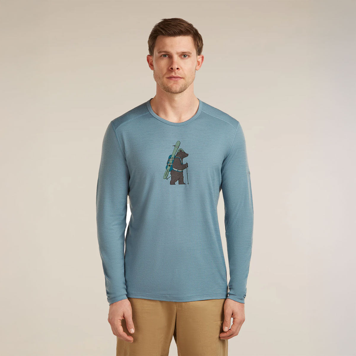 Mens 200 Oasis Long Sleeve Crewe Bear Tour