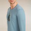 Mens 200 Oasis Long Sleeve Crewe Bear Tour