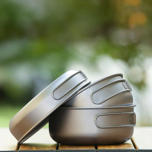3 Piece Titanium Pot Set