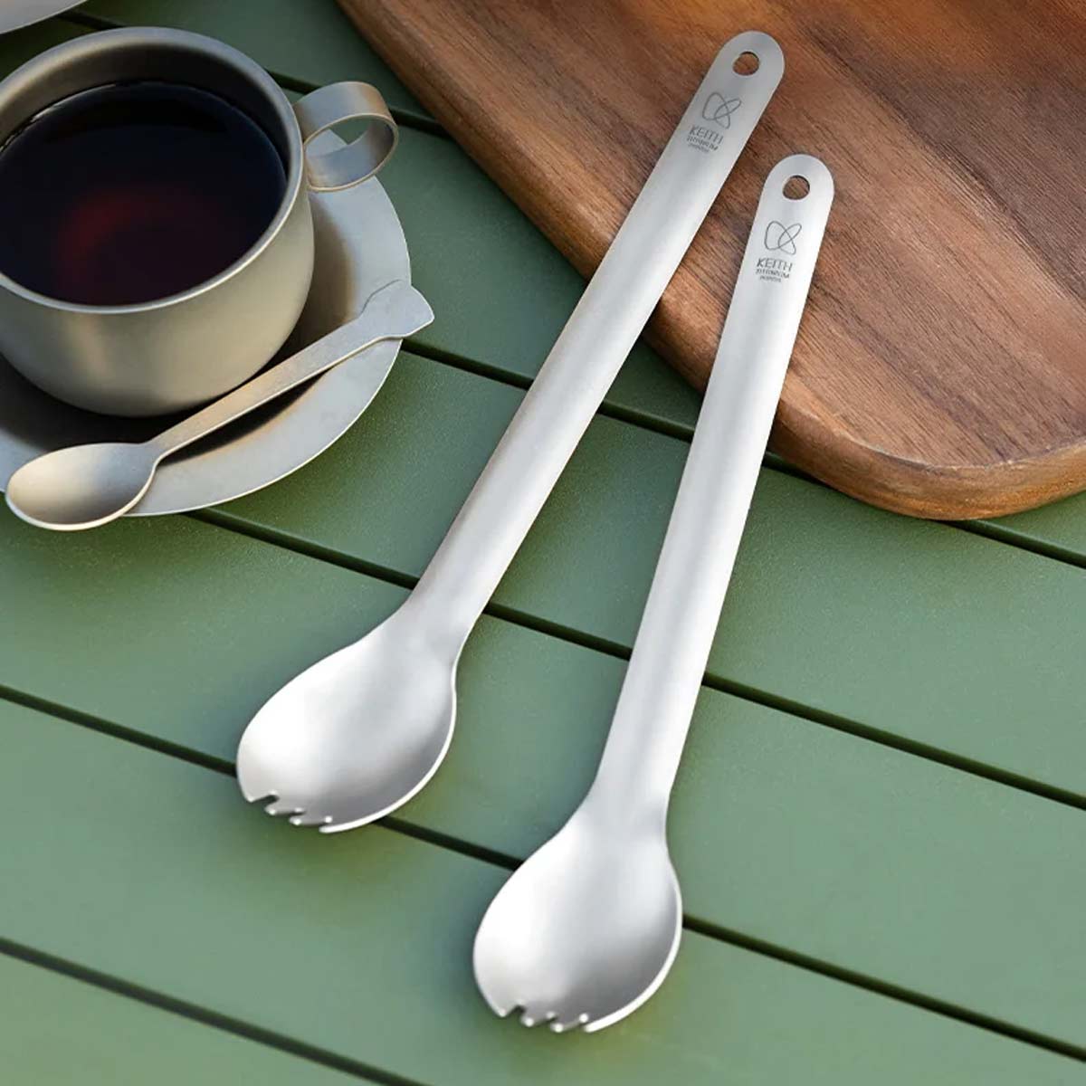 Titanium Long Handle Spork