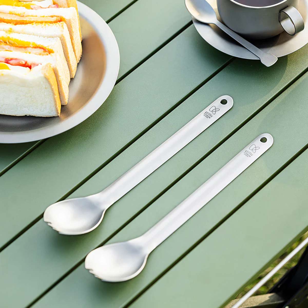 Titanium Long Handle Spork