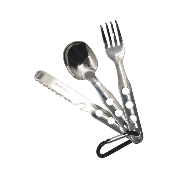 Stainless Steel Cutlery Set with Carabiner