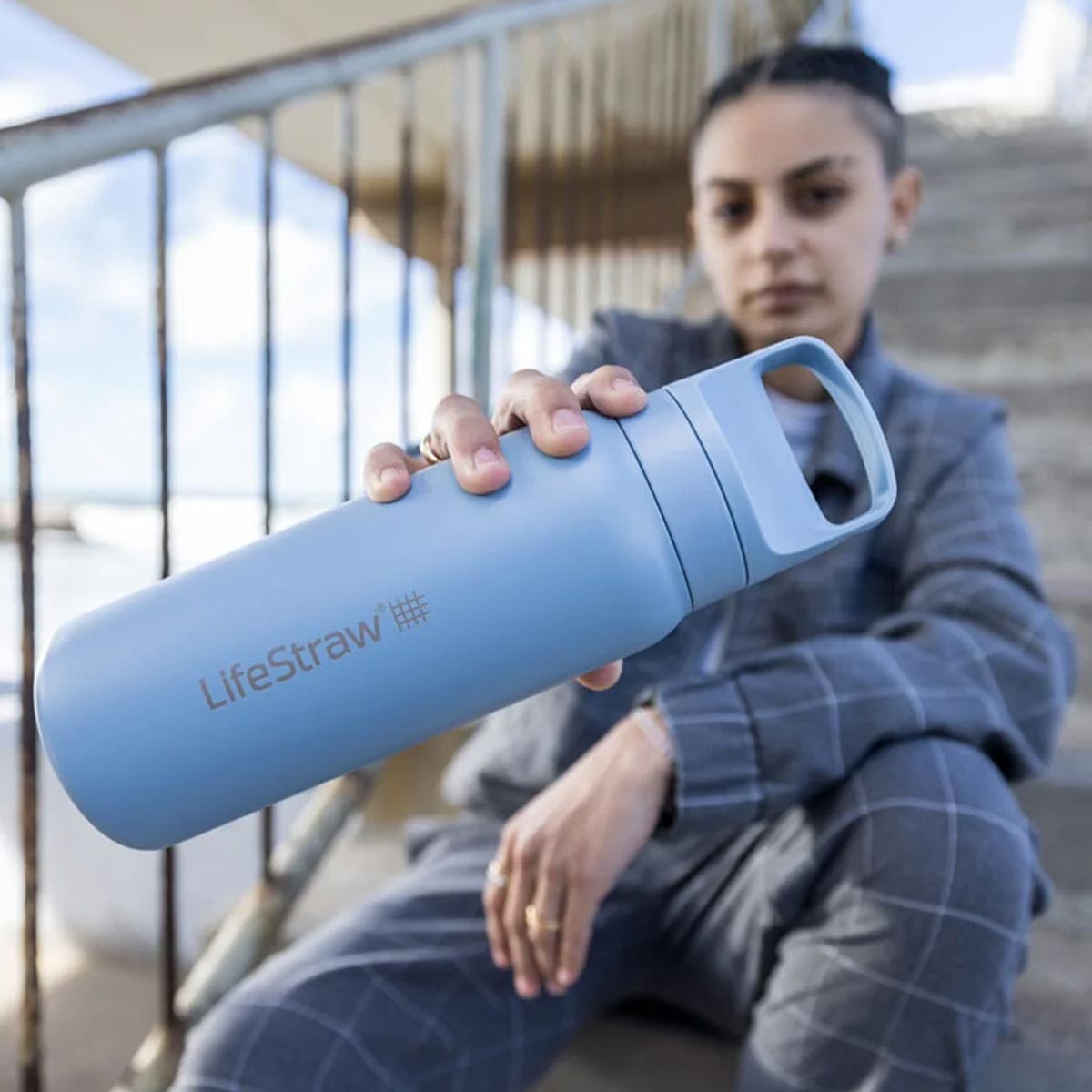 Go 2.0 Stainless Water Filter Bottle 1L