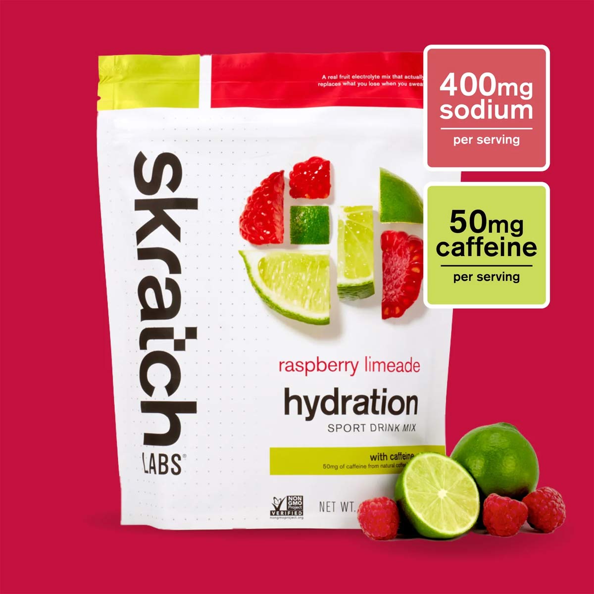 Sport Hydration Mix - Raspberry Limeade with Caffeine