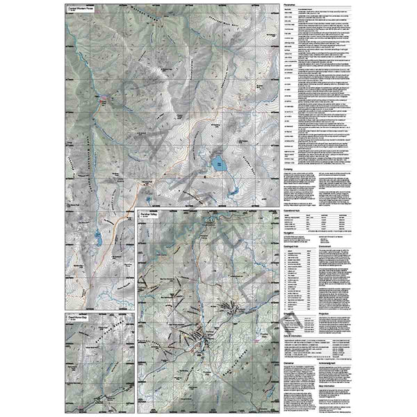 Snowy Mountains Tyvek Topo Map (2nd Edition)