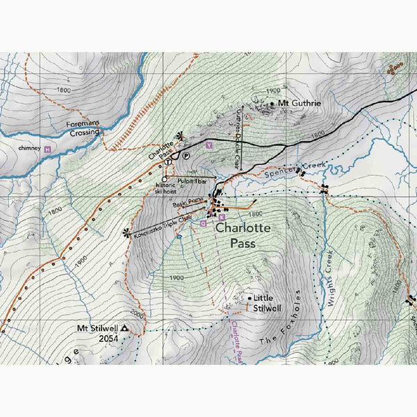 Snowy Mountains Tyvek Topo Map (2nd Edition)
