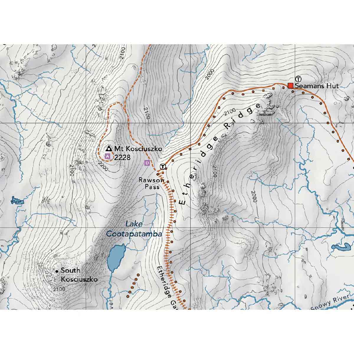 Snowy Mountains Tyvek Topo Map (2nd Edition)