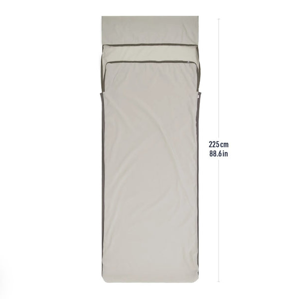 Silk Blend Sleeping Bag Liner - Rectangular with Pillow Sleeve