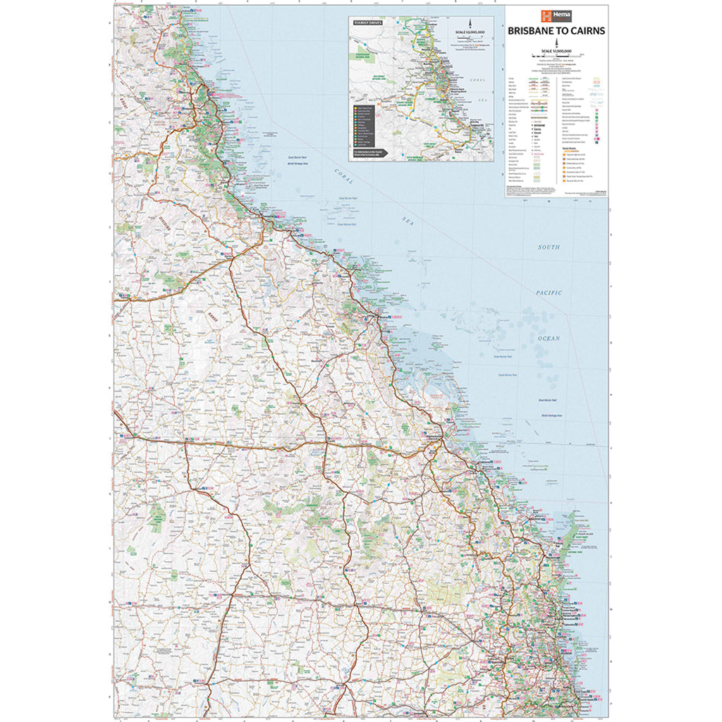 Brisbane to Cairns Map