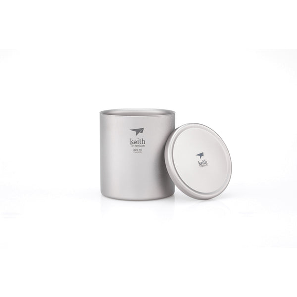Double-Wall Titanium Mug with Lid - 3302