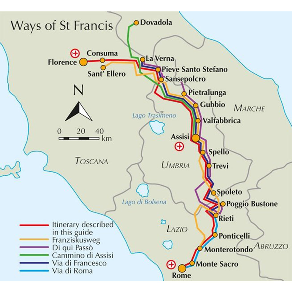 The Way of St Francis. Florence to Assisi & Rome