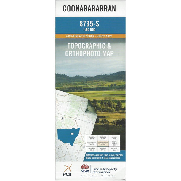 NSW Topo Map 1-50 000 COONABARABRAN 8735S