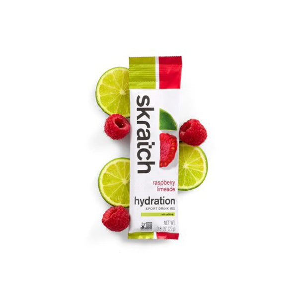 Sport Hydration Drink Mix, Raspberry Limeade with Caffeine, Single Serving